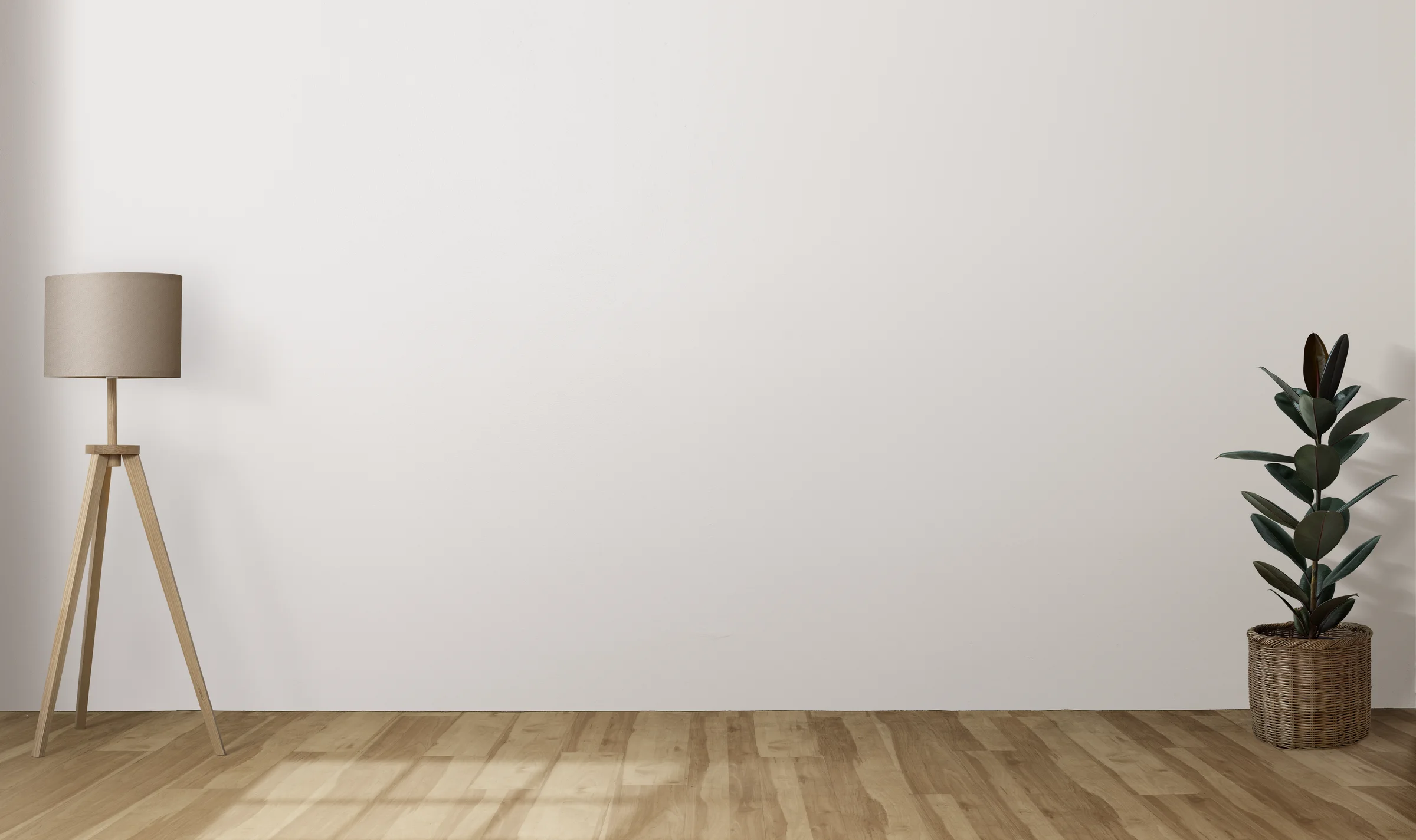 A plain room before wallpaper